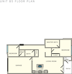 2 bedroom 2 bathroom B5 Floor Plan at Aviator at Brooks, San Antonio